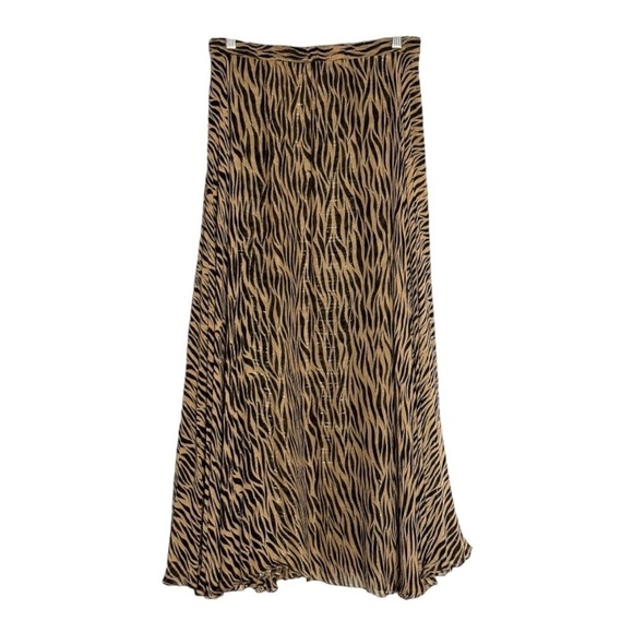Sterling Styles Reversible Animal Print Metallic Midi Skirt 2X/3X Boho Leopard - Picture 5 of 10